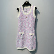 CHANEL 26S SLEEVELESS CREW NECK DRESS 825