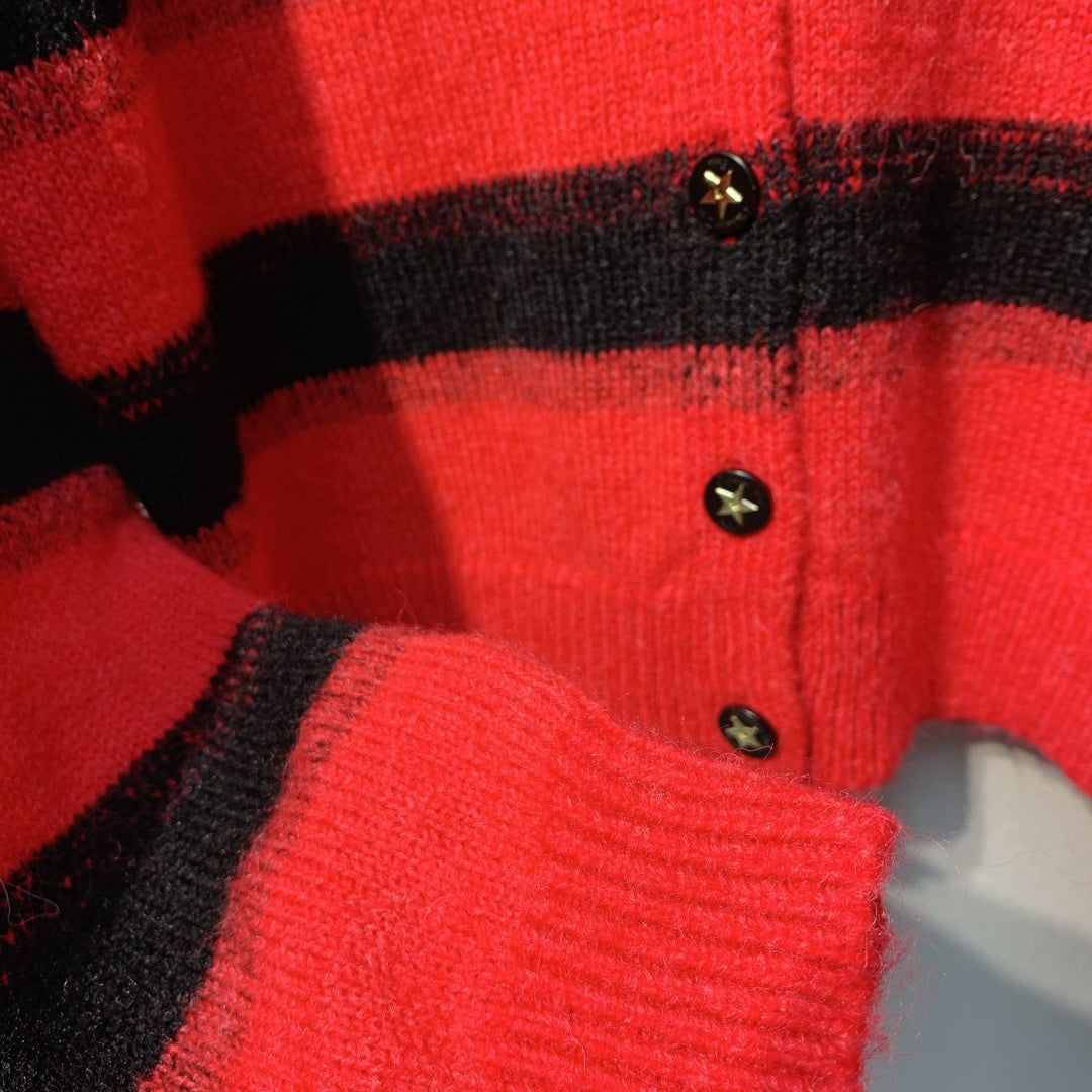 DIOR 26S STRIPED V-NECK CARDIGAN 1000