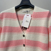 DIOR 26S STRIPED V-NECK CARDIGAN 999
