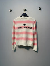 DIOR 26S STRIPED V-NECK CARDIGAN 999