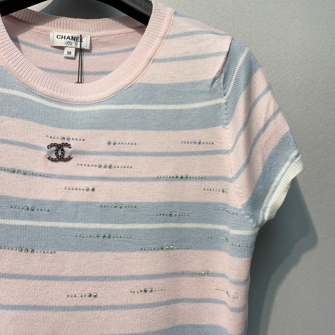 CHANEL 26S SHORT-SLEEVE KNIT TOP STYLE 1080