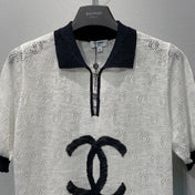 CHANEL 26S SHORT SLEEVE KNIT POLO STYLE 1247