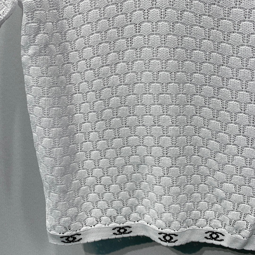 CHANEL 26S SHORT SLEEVE POLO TOP STYLE 1274
