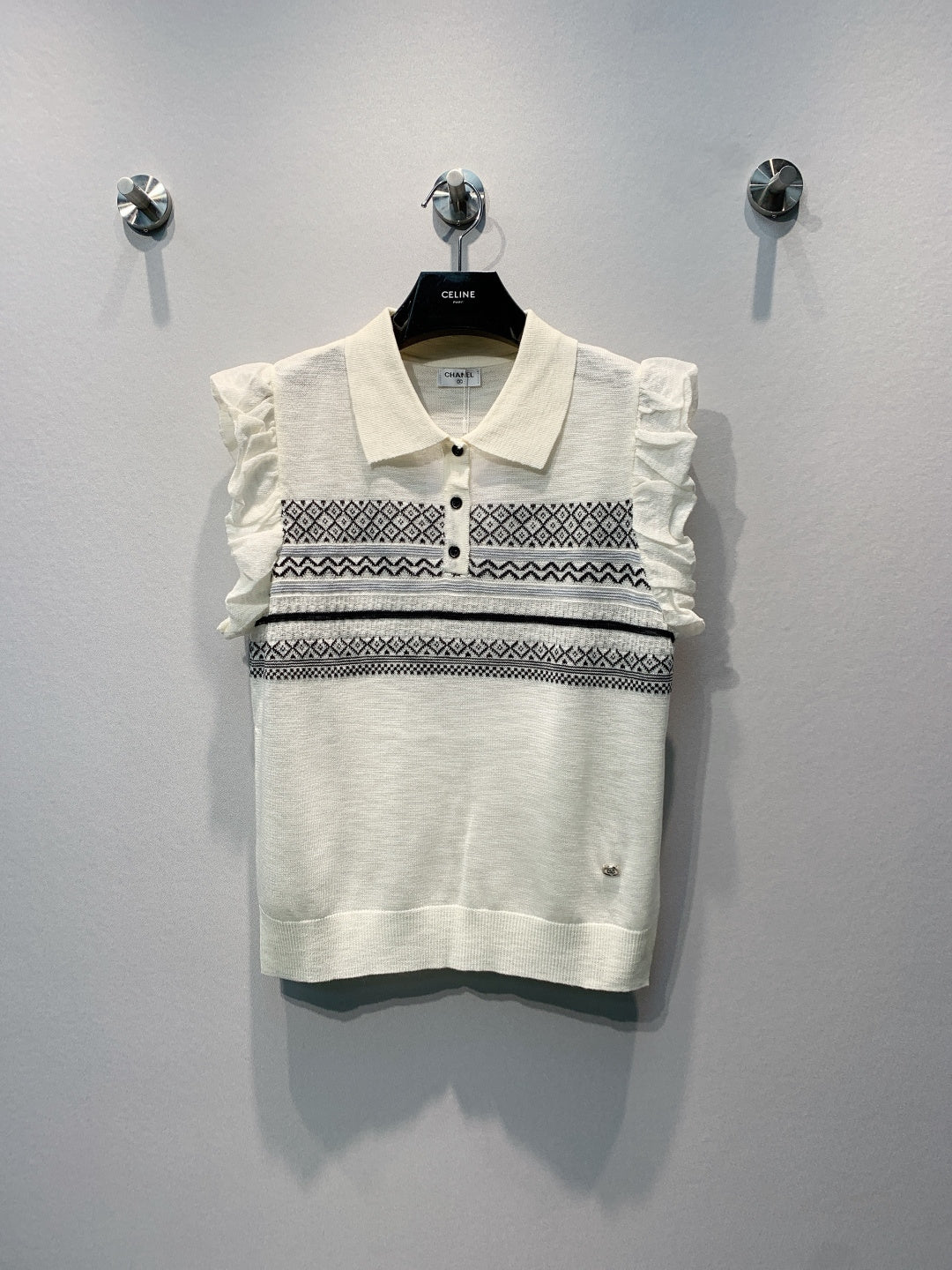 CHANEL 26S KNIT POLO TOP 1476