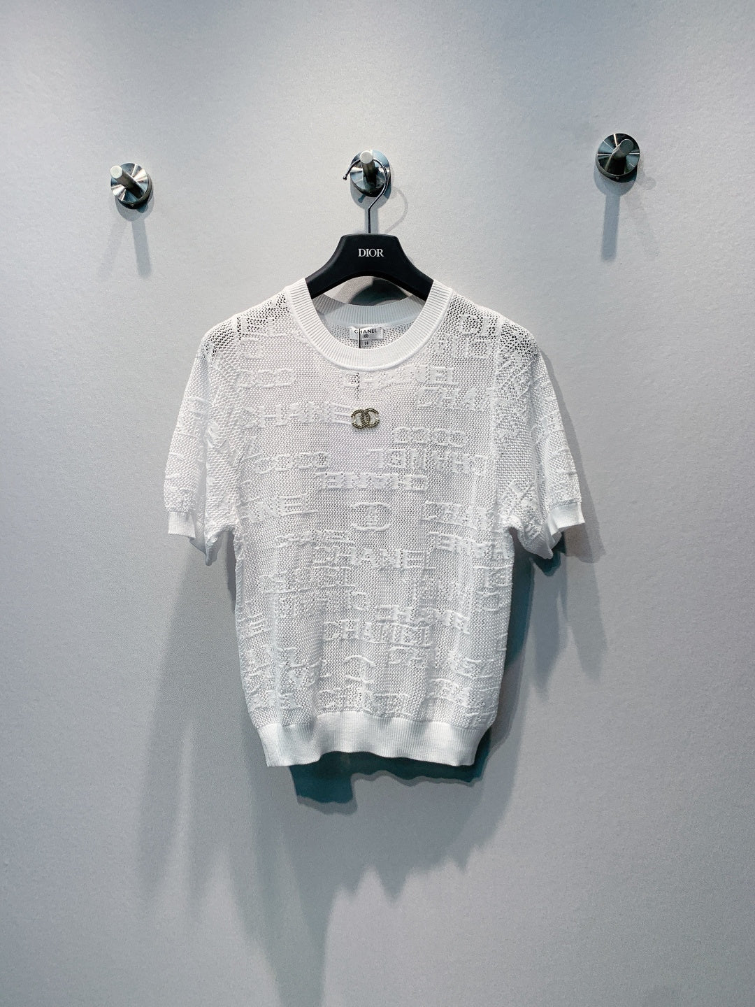 CHANEL 26S SHORT-SLEEVE KNIT TOP 1454