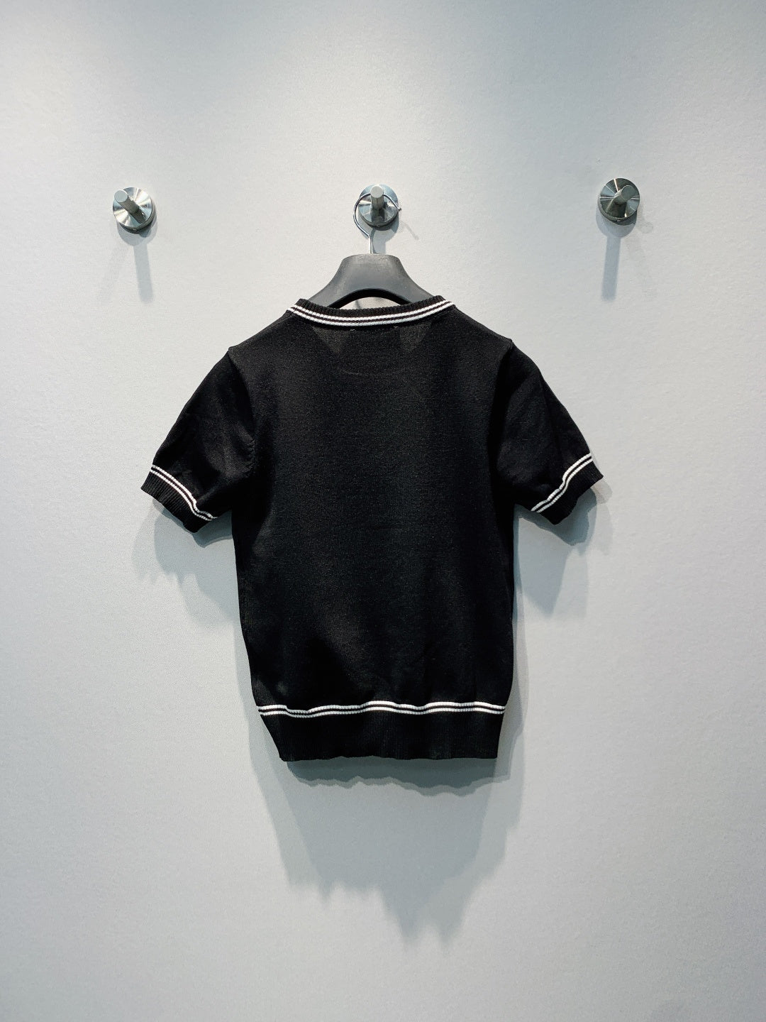 PRADA 26S SHORT-SLEEVE CREW-NECK KNIT TOP 1174