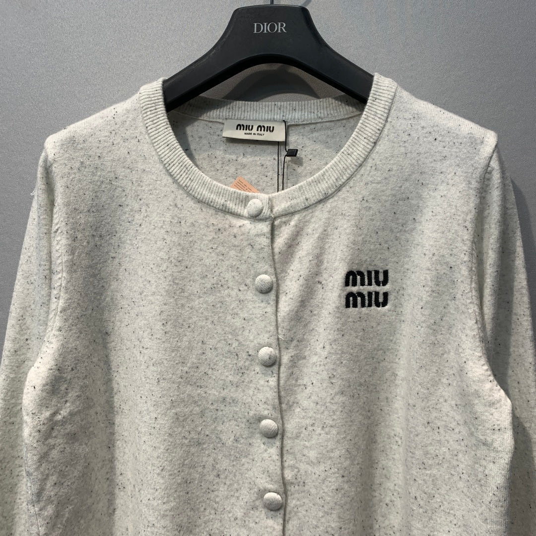MIUMIU 26S ROUND-NECK CARDIGAN 1380