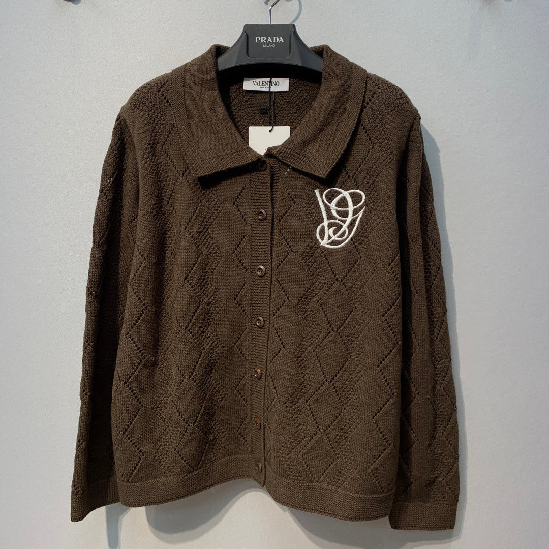 VALENTINO 26S COLLARED KNIT CARDIGAN 318