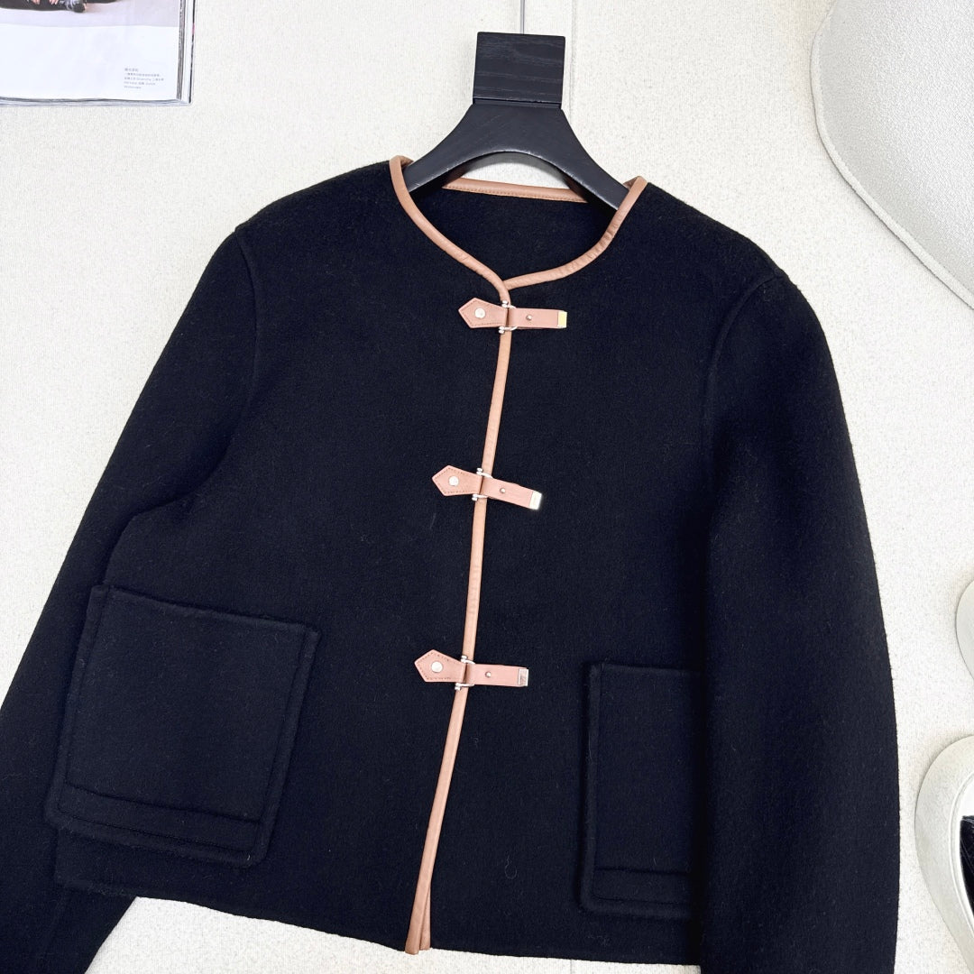 HERMES 25S REVERSIBLE SHORT CASHMERE COAT 128