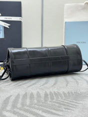PRADA 25S BONNIE MINI HANDBAG 23 IN BLACK CALFSKIN GOLD HARDWARE