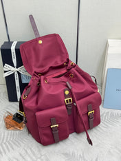PRADA 25S RE-EDITION 1978 SMALL BACKPACK 32 IN BURGUNDY RE-NYLON