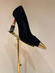 BALMAIN 26S HIGH HEELS 100 MM IN BLACK SUEDE