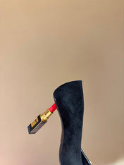 BALMAIN 26S HIGH HEELS 100 MM IN BLACK SUEDE