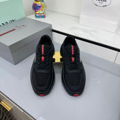 PRADA 25S SNEAKERS IN BLACK CALFSKIN