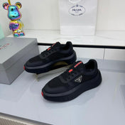 PRADA 25S SNEAKERS IN BLACK CALFSKIN