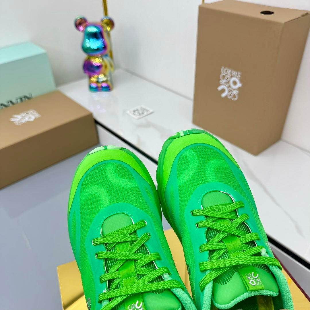 LOEWE 26S RUNNING SNEAKERS IN GREEN MESH