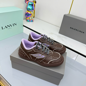 BALENCIAGA 25S SNEAKERS IN DEEP BROWN LEATHER