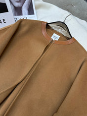 HERMES 25S LONG CASHMERE COAT WITH ROUND NECK 277
