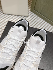 CHANEL 25S LUXURY SNEAKERS IN WHITE CALFSKIN AND SUEDE