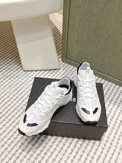 CHANEL 25S LUXURY SNEAKERS IN WHITE CALFSKIN AND SUEDE