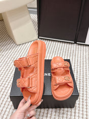 CHANEL 26S SANDALS IN ORANGE CALFSKIN