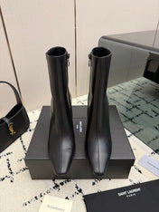 YSL 26S ANKLE BOOTS 100 MM IN BLACK CALFSKIN