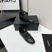 CHANEL 26S SNEAKERS IN BLACK CALFSKIN AND MESH