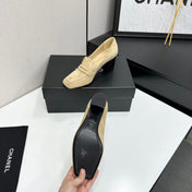 CHANEL 26S LOAFER PUMPS IN BEIGE SUEDE