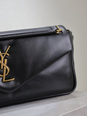 YSL 25S CALYPSO HANDBAG 26 IN BLACK LAMBSKIN GOLD HARDWARE