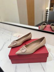 VALENTINO 26S BALLET FLATS IN NUDE SMOOTH CALFSKIN