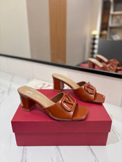 VALENTINO 26S HIGH-HEEL SANDALS 60 MM IN BROWN PATENT CALFSKIN
