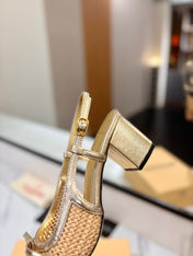 VALENTINO 26S HEELED SLINGBACKS 60 MM IN GOLD CALFSKIN