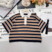 CHANEL 25S SHORT-SLEEVE STRIPED SHIRT 598