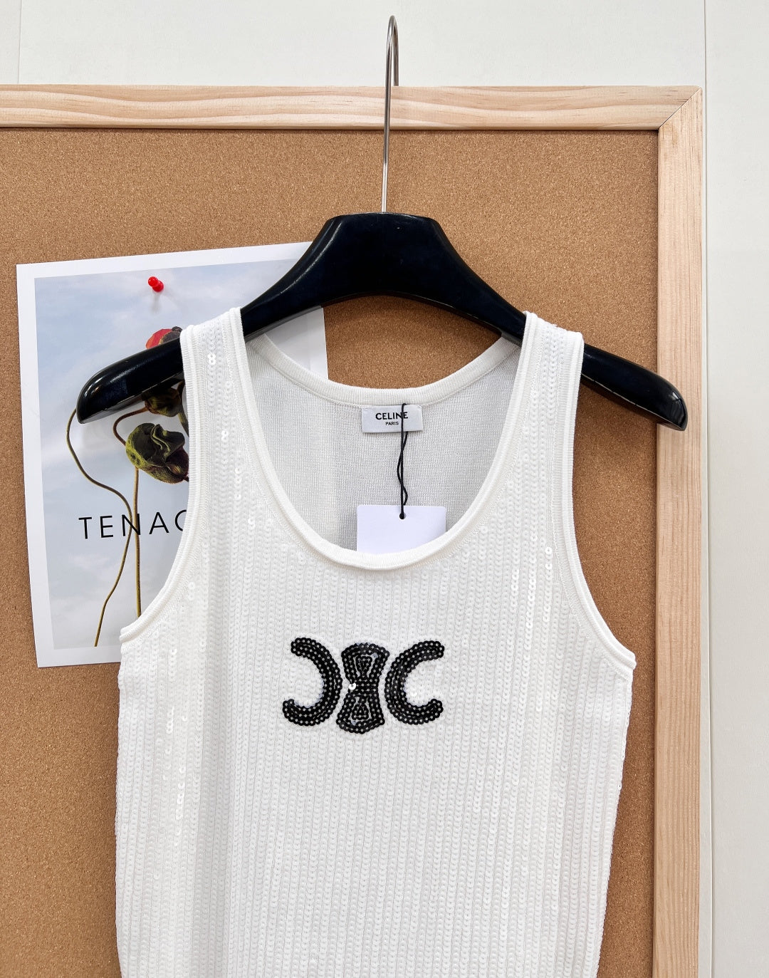 CELINE 26S SEQUIN KNIT TANK TOP 143