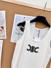 CELINE 26S SEQUIN KNIT TANK TOP 143
