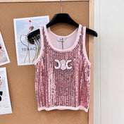 CELINE 26S SEQUIN KNIT TANK TOP 141