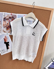 VALENTINO 26S SHORT-SLEEVE KNIT POLO SHIRT 355