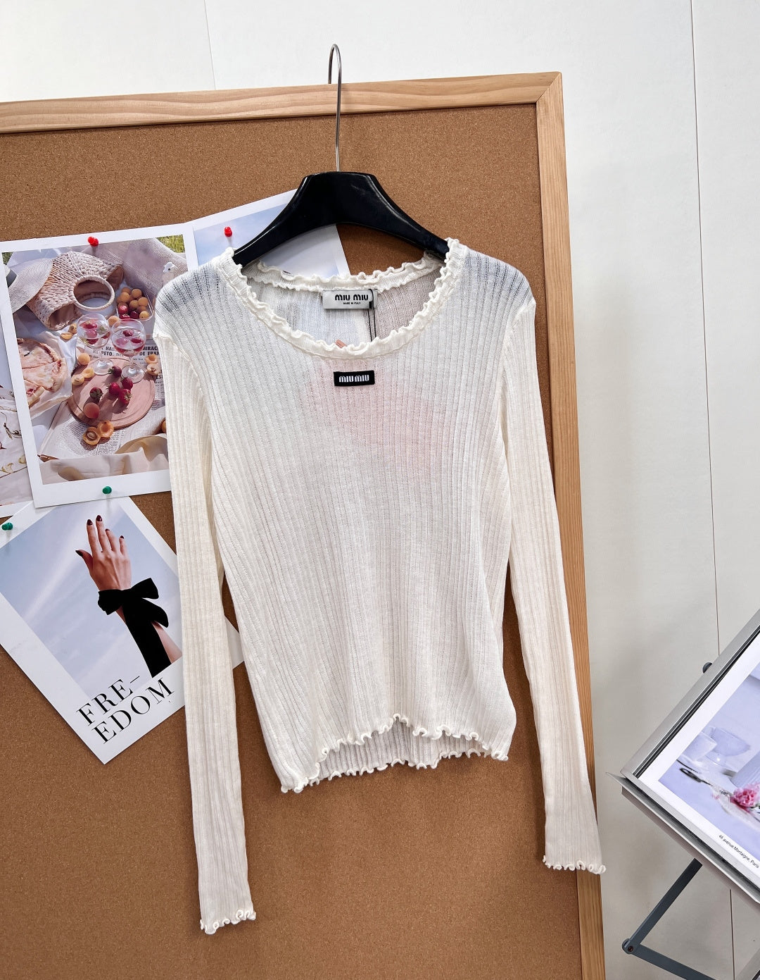 MIUMIU 26S LONG-SLEEVE KNIT TOP 1329