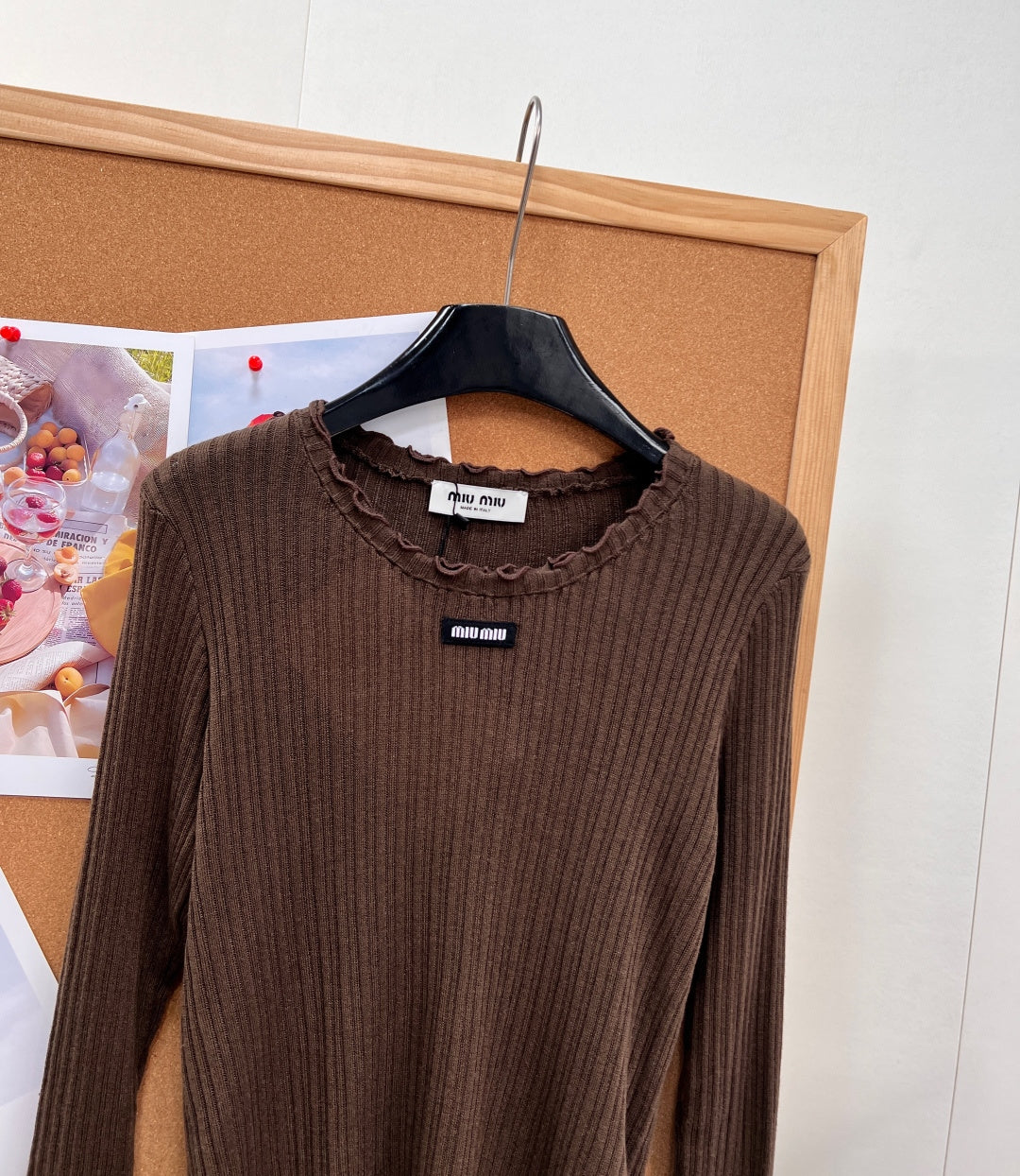 MIUMIU 26S LONG-SLEEVE KNIT TOP 1328