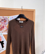 MIUMIU 26S LONG-SLEEVE KNIT TOP 1328