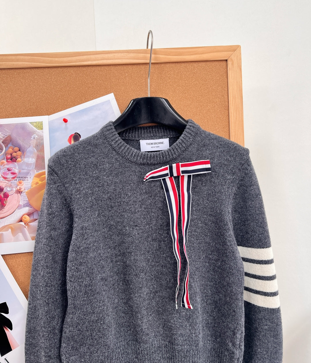THOM 26S ROUND-NECK KNIT SWEATER 300