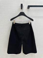 LOEWE MID-LENGTH BLACK WHITE MIX PANTS WITH LOGO