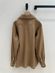 LP BROWN LINEN SHIRT 264294