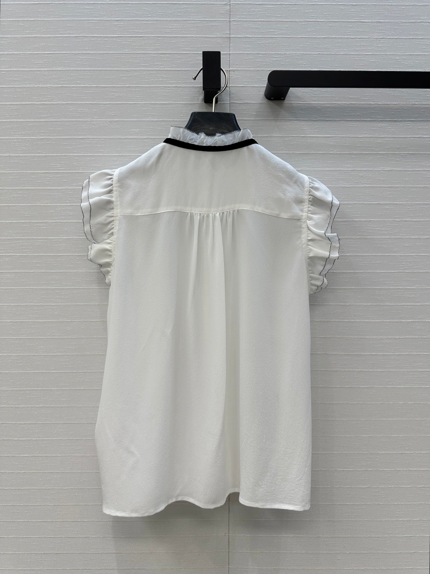 DIOR WHITE RUFFLED SHIRT 264378