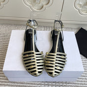 CELINE 26S CLEA TRIOMPHE GLADIATOR SANDALS IN CHAMPAGNE GOLD LAMBSKIN