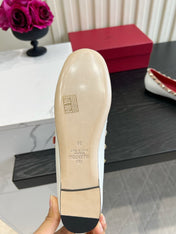 VALENTINO 26S STUD-EMBELLISHED MARY JANE IN WHITE CALFSKIN