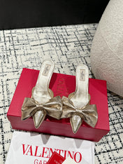 HIGH MULE IN LIGHT GOLD LAMBSKIN