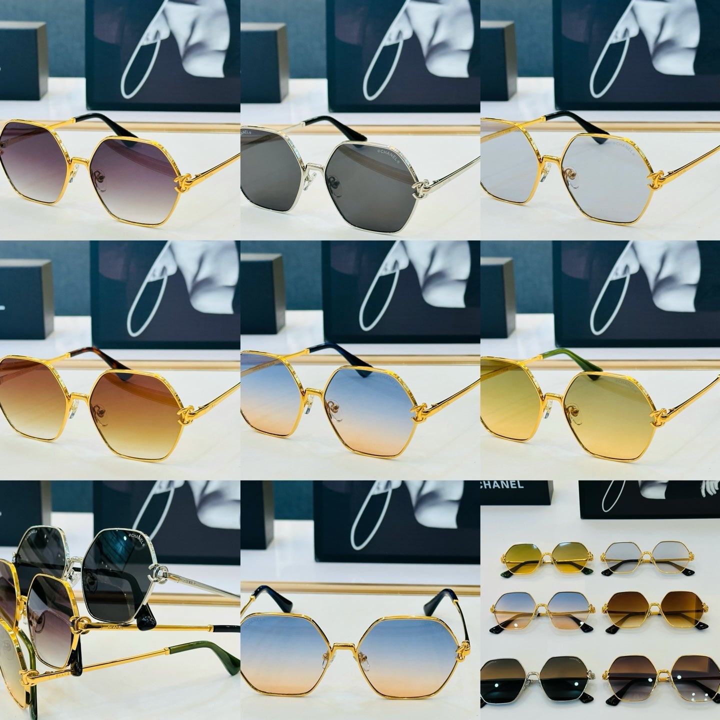 CHANEL 26S POLYGON SHAPE IN ACETATE 413486