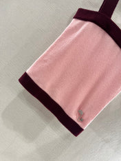 CHANEL FLAT-NECK KNIT CAMISOLE AND STRAIGHT KNIT SKIRT SET 263412