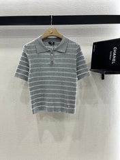 CHANEL SHORT SLEEVE KNIT TOP